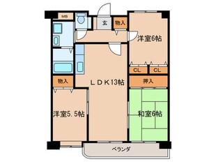 シャロン山之手の物件間取画像